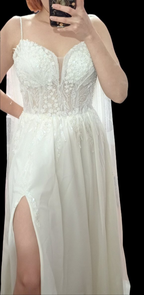 Askılı Straplez Bohem Gelinlik - Görsel 4