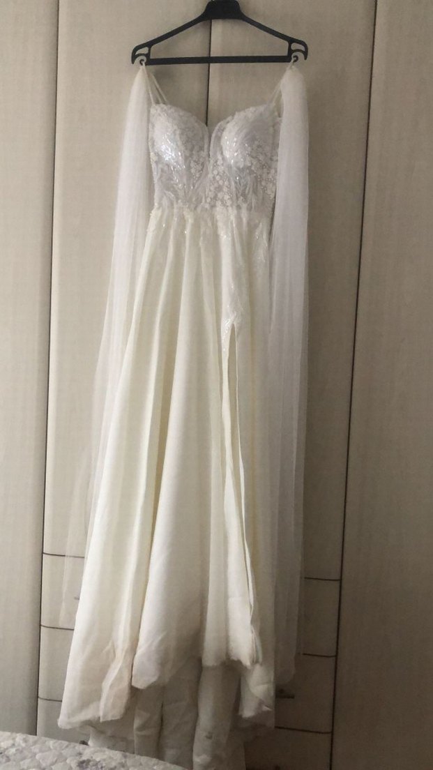 Askılı Straplez Bohem Gelinlik - Görsel 2