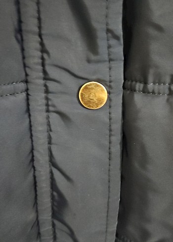 Düğmeli Uzun Lacivert Kadın Kışlık Mont Lcw - Görsel 3