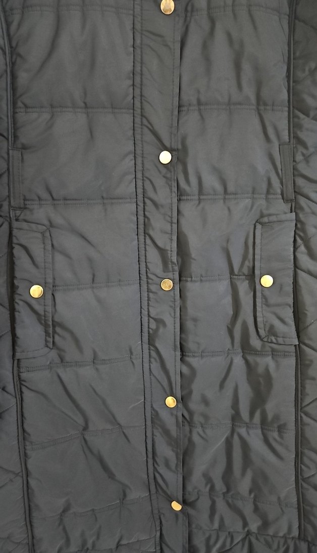 Düğmeli Uzun Lacivert Kadın Kışlık Mont Lcw - Görsel 4