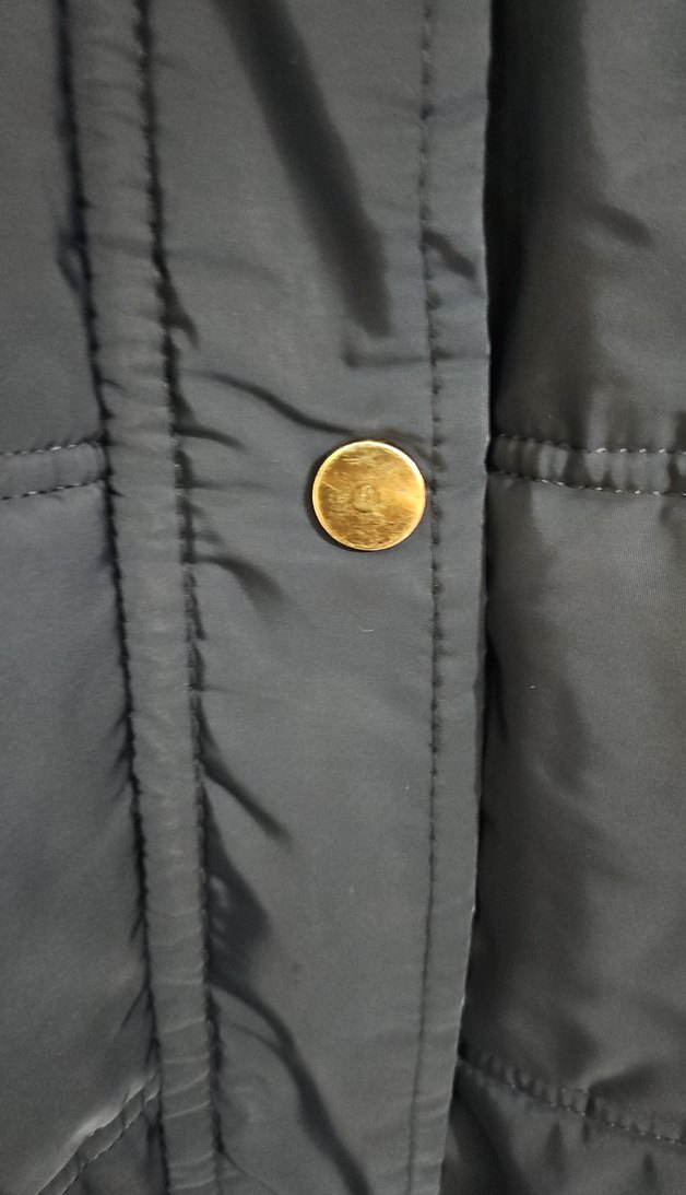 Düğmeli Uzun Lacivert Kadın Kışlık Mont Lcw - Görsel 3