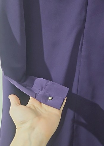 Uzun Mor Drape Kadın Tunik Refka marka - Görsel 3