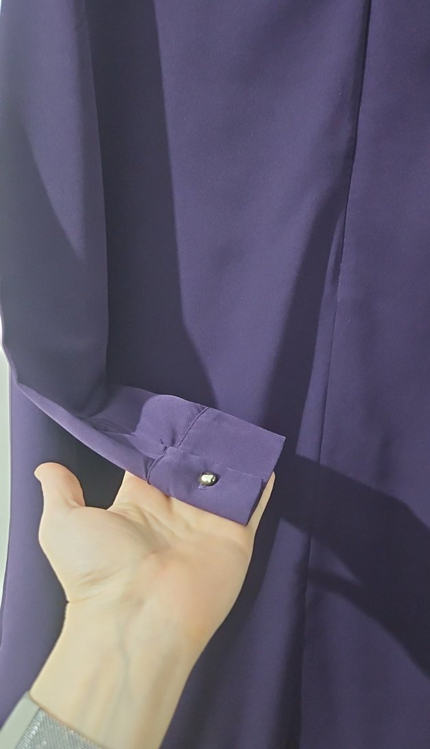 Uzun Mor Drape Kadın Tunik Refka marka - Görsel 3