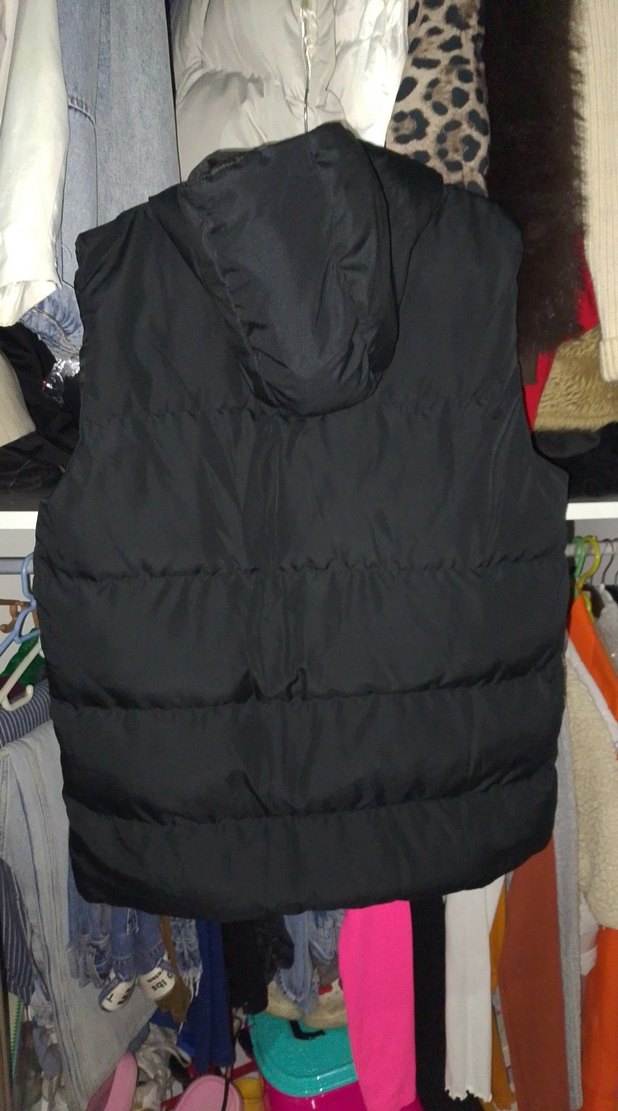 Fermuarlı Siyah Kadın Yelek - Görsel 2