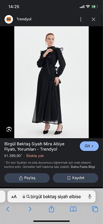 Siyah tesettür elbise