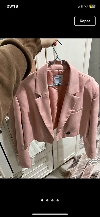 Bershka crop blazer ceket