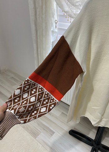 Bohem Midi Örgü Kadın Kazak - Görsel 2