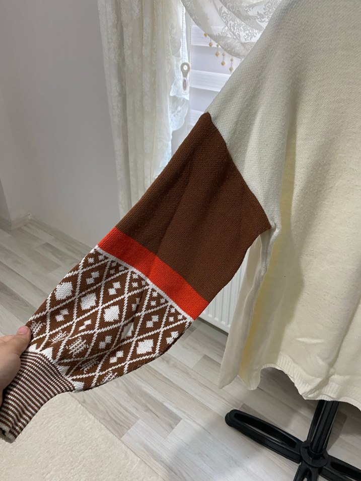 Bohem Midi Örgü Kadın Kazak - Görsel 2