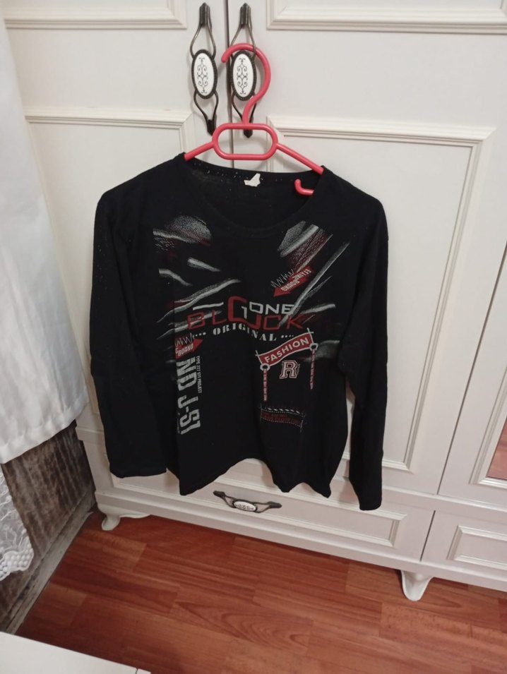 kırmızı serıtlı sıyah erkek pıjama takımı - Görsel 3