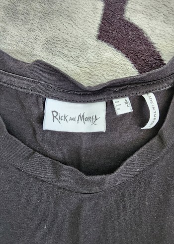m Beden Rick and Morty Baskılı Siyah Erkek Tişört