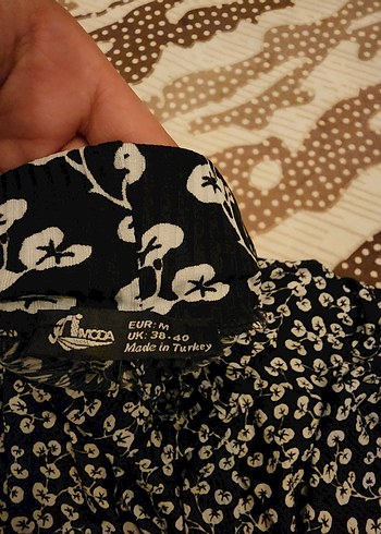 Siyah Desenli Uzun Volanlı Etek - Görsel 2