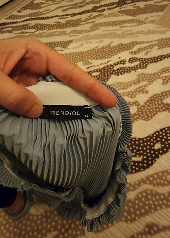 Gri Pileli Mini Etek - Görsel 3