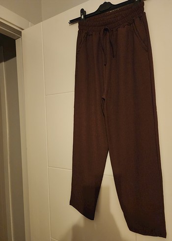 Kahverengi Kadın Keten Takım Elbise - Görsel 4