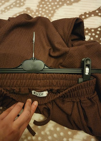 Kahverengi Kadın Keten Takım Elbise - Görsel 2