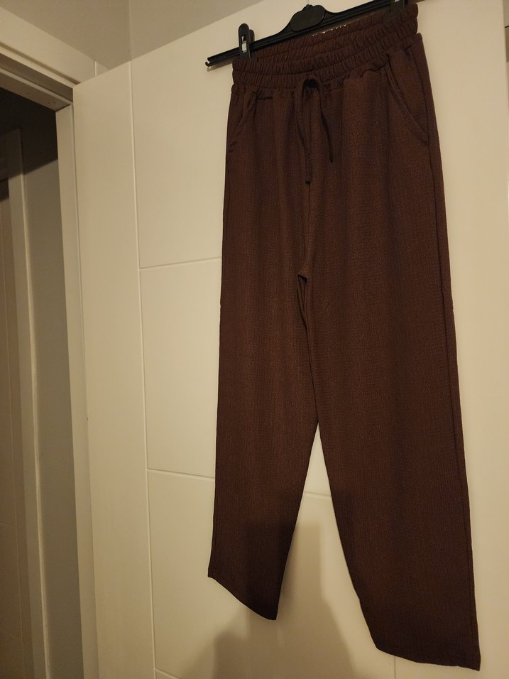 Kahverengi Kadın Keten Takım Elbise - Görsel 4