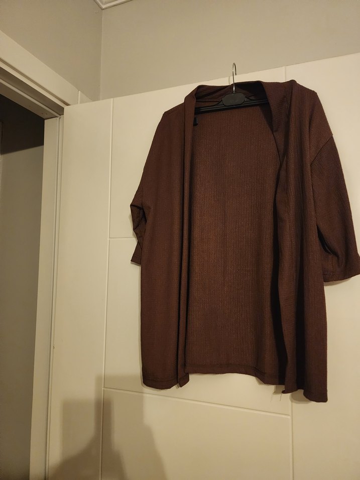 Kahverengi Kadın Keten Takım Elbise - Görsel 3