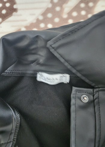 Düğmeli Siyah Deri Kadın Ceket,Gömlek - Görsel 4