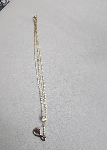 Zincir Detaylı Altın Renkli Midi Kolye - Görsel 2