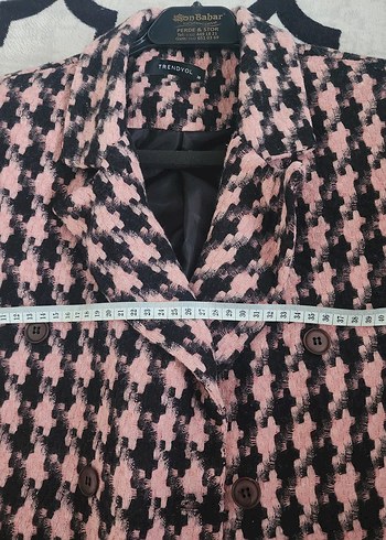 Düğmeli Pembe Kadın Blazer Ceket - Görsel 5