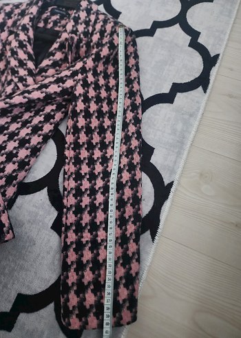 Düğmeli Pembe Kadın Blazer Ceket - Görsel 7