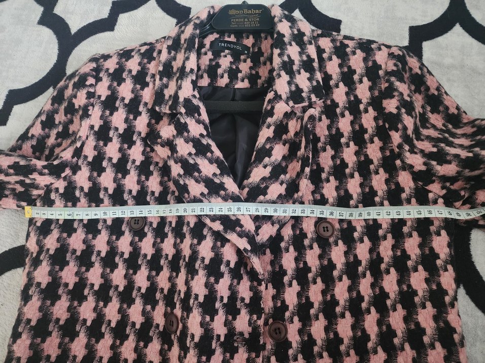 Düğmeli Pembe Kadın Blazer Ceket - Görsel 5