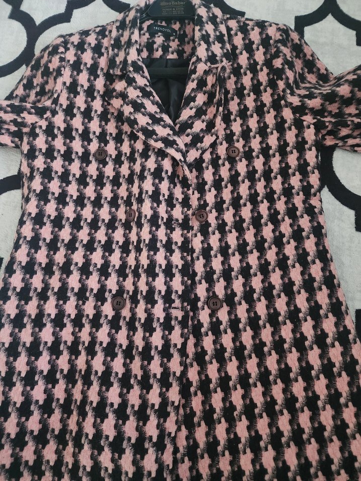 Düğmeli Pembe Kadın Blazer Ceket - Görsel 4