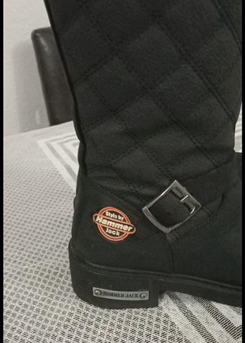 Siyah Süet Kadın Diz Boyu Botlar - Görsel 5