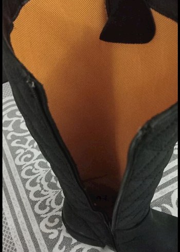 Siyah Süet Kadın Diz Boyu Botlar - Görsel 3