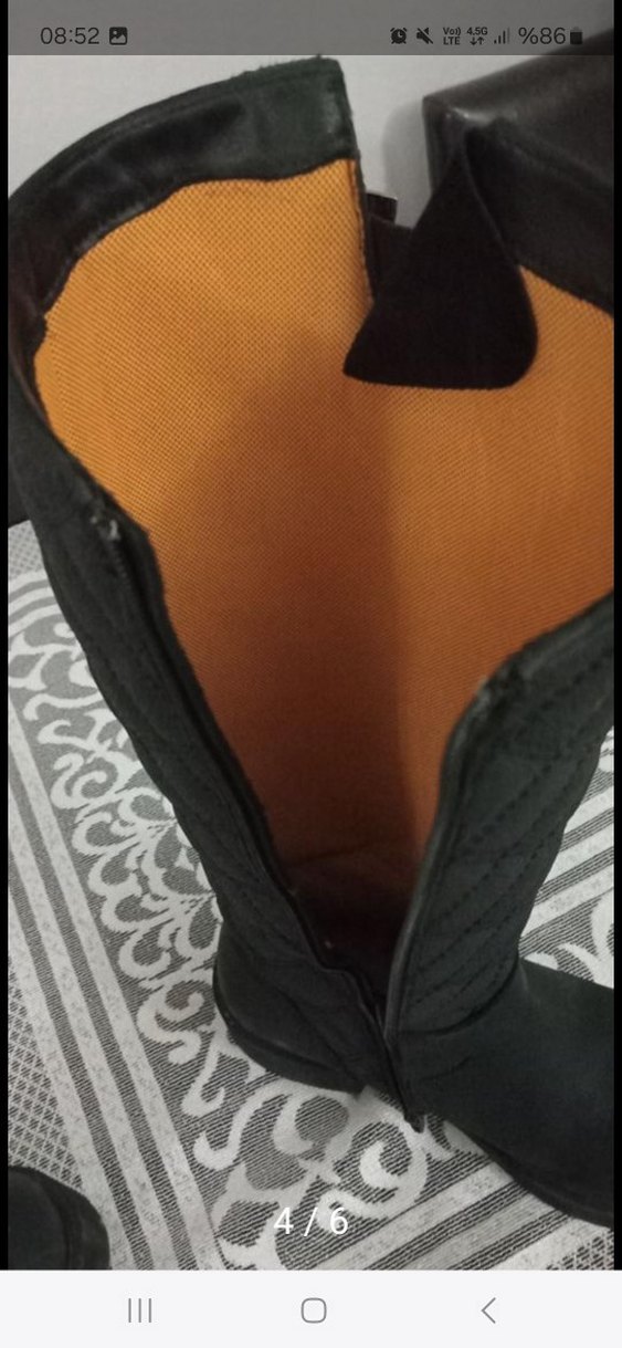 Siyah Süet Kadın Diz Boyu Botlar - Görsel 3