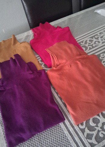 Renkli Boğazlı Kolsuz Kadın Kazak teklif yok 4 adet fiyatıdır - Görsel 4