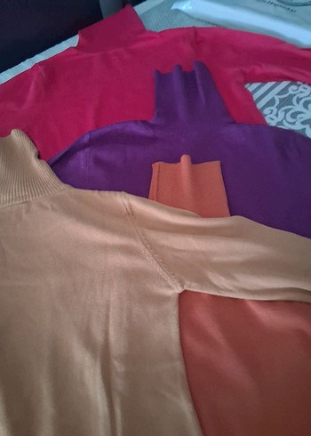 Renkli Boğazlı Kolsuz Kadın Kazak teklif yok 4 adet fiyatıdır - Görsel 2