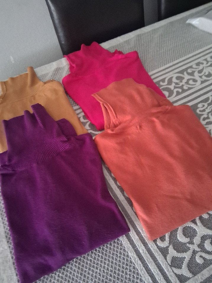 Renkli Boğazlı Kolsuz Kadın Kazak teklif yok 4 adet fiyatıdır - Görsel 4