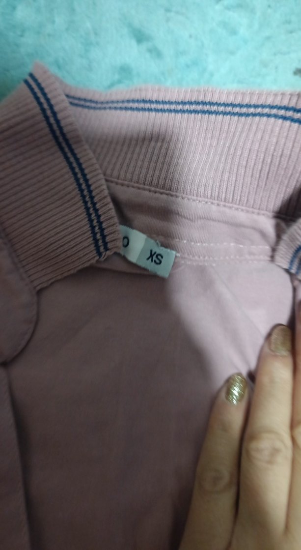 Bej Düğmeli Kısa Kollu Hamile Tişörtü - Görsel 2