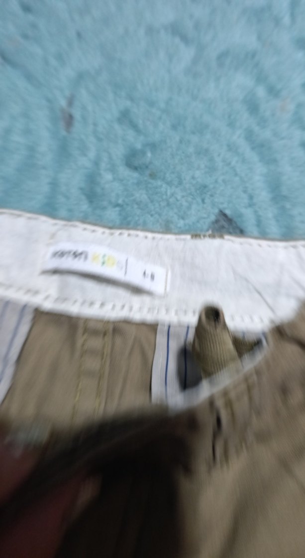 Erkek Çocuk Düğmeli Kahverengi Pamuklu Şort - Görsel 2