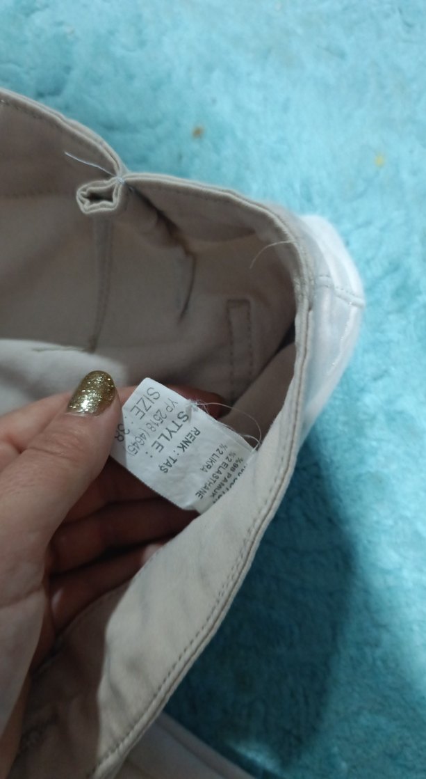 Beyaz Midi Kadın Kumaş Pantolon - Görsel 2