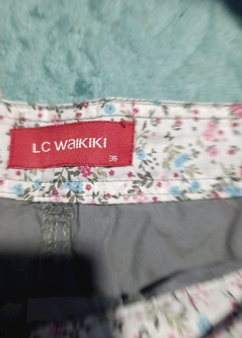 Kadın Gri Keten Kemerli Bermuda Şort - Görsel 2