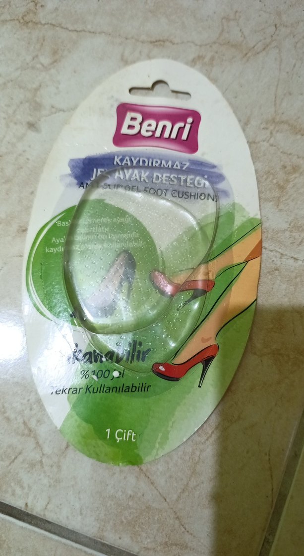 Benri Kaydırmaz Jel Ayak Desteği 1 Çift - Görsel 2