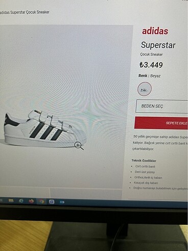 Adidas Süperstar Çocuk Ayakkabı - Görsel 7