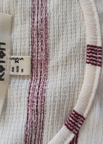 Bordo Çizgili Uzun Kolsuz Triko Elbise - Görsel 6