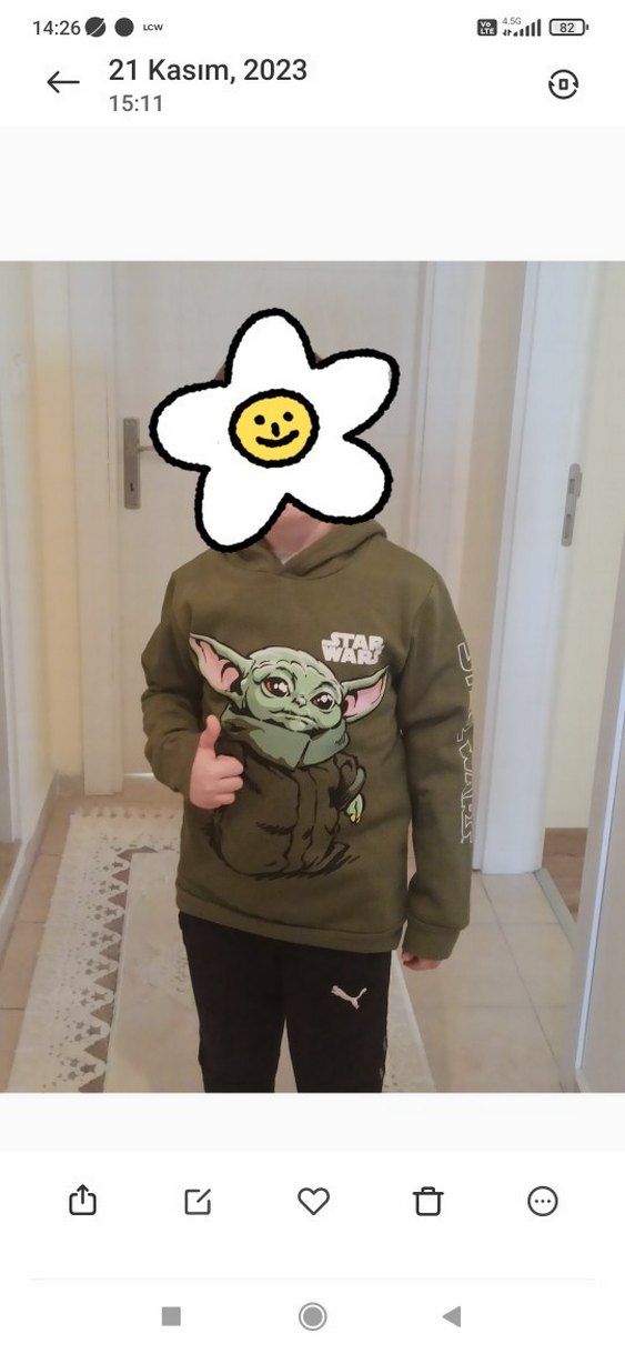 Erkek Çocuk Kapüşonlu Sweatshirt - Star Wars - Görsel 2