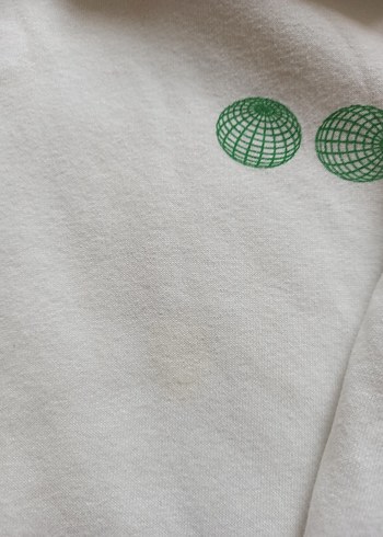 Beyaz Çocuk Kapüşonlu Sweatshirt - Görsel 5