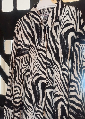 Zebra Desenli Uzun Kadın Elbise - Görsel 2