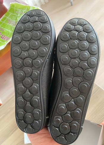 Kızlar için Siyah Deri Tokalı Loafer - Görsel 6