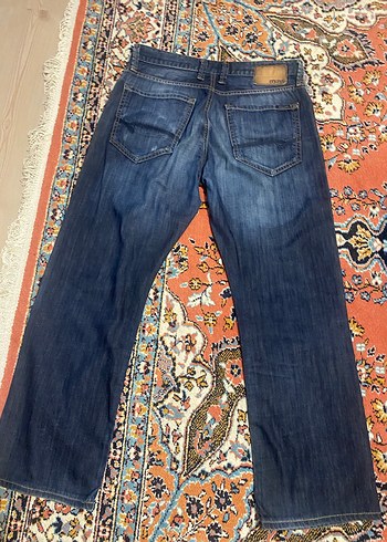 Bohem Tarz Kemerli Lacivert  Kot Pantolon - Görsel 2