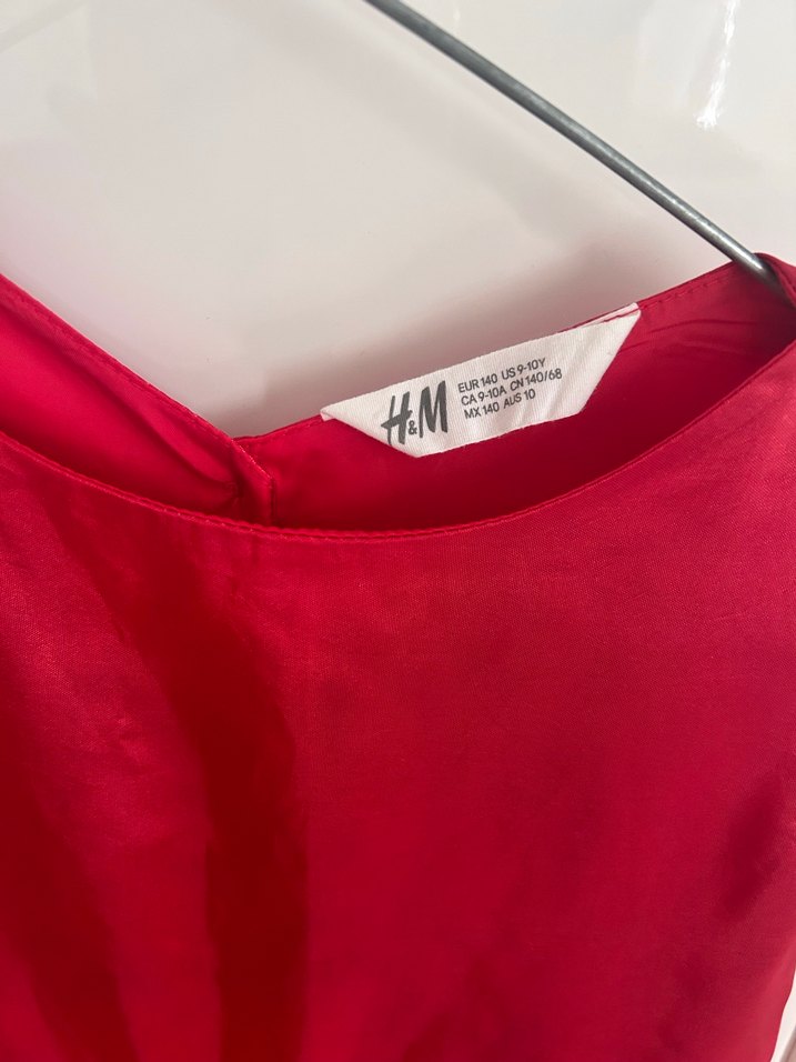 Kız Çocuk Kırmızı Drapeli Kolsuz Elbise - Görsel 2