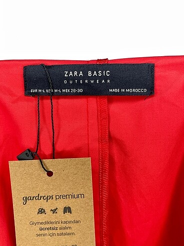 m Beden kırmızı Renk Zara Ceket %70 İndirimli.