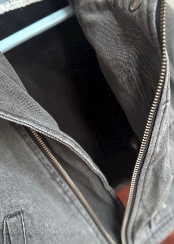 Zara Erkek Çocuk Gri Denim Fermuarlı Blazer Ceket Zara