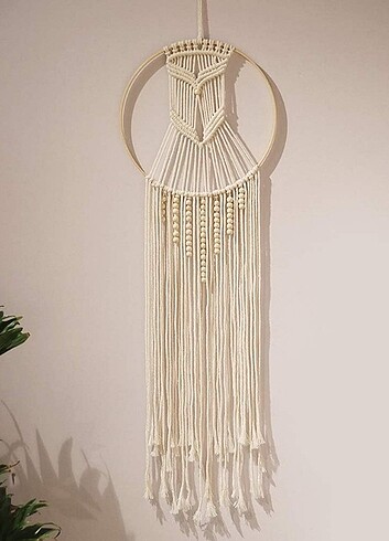 Beden ten rengi Renk El Yapımı Bohem Dream Catcher Makrame Duvar Askısı