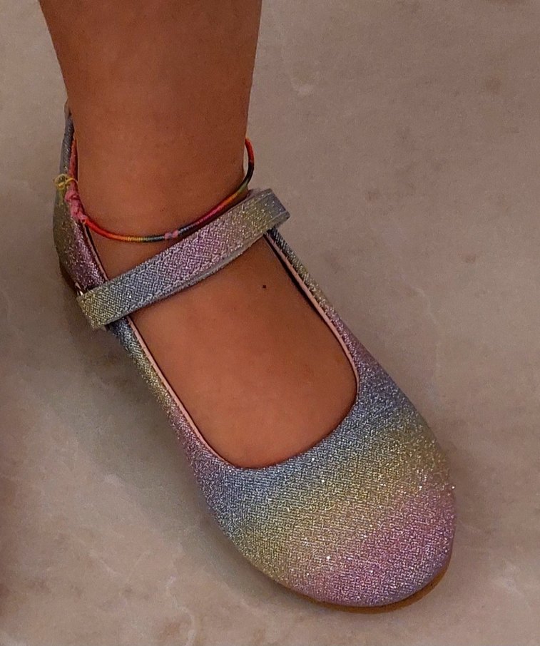 Kız Çocuk Çok Renkli Bağcıklı Babet - Görsel 2