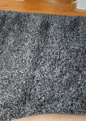 Bohem Siyah beyaz  kırçıllı Püsküllü Halı - Görsel 4